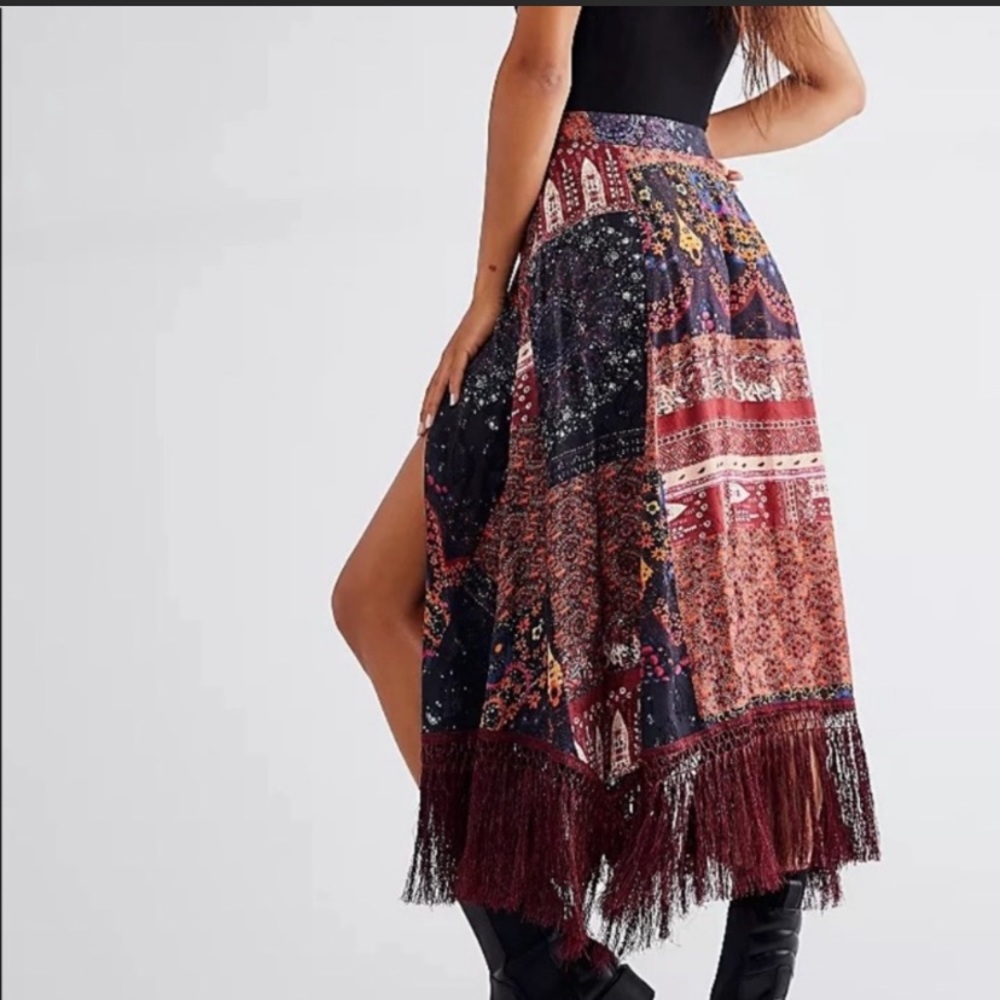 Free People Sweet Dreams Maxi Skirt Size 14 Boho Gypsy